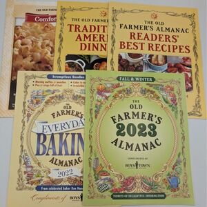 Old Farmer's Almanac Recipe Booklets Lot of 5 Baking Comfort Food 2022 2023 Set